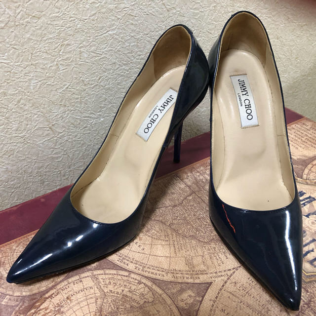 JIMMY CHOO - jimmy choo パンプス ネイビーの通販 by ぱせり♡'s shop｜ジミーチュウならラクマ