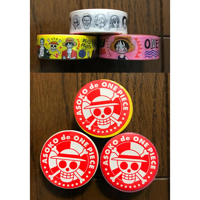 ASOKO★ONE PIECE★マスキングテープセット★3P エンタメ/ホビーのおもちゃ/ぬいぐるみ(キャラクターグッズ)の商品写真