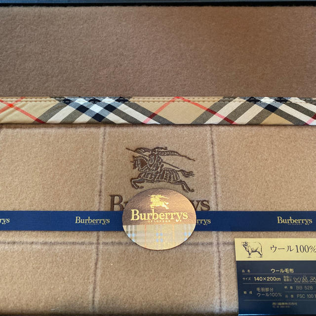 BURBERRY(バーバリー)のBURBERRY ウール毛布  インテリア/住まい/日用品の寝具(毛布)の商品写真