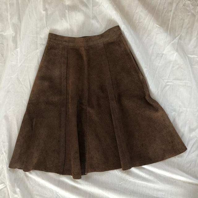 古着　レザースカート レディースのスカート(ひざ丈スカート)の商品写真