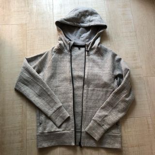撥水 二重編みジップアップパーカー 紳士M・グレー