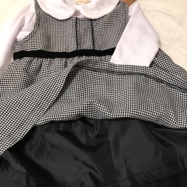 80サイズベビーフォーマルワンピース&ブラウスセット キッズ/ベビー/マタニティのキッズ服女の子用(90cm~)(ドレス/フォーマル)の商品写真