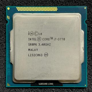 2)Core i7-3770 3.40GHz SR0PK LGA1155 動作品