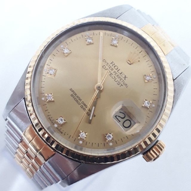 ROLEX ロレックス デイトジャスト 10P 16013 R番 メンズ腕時計腕時計(アナログ)