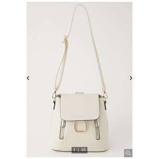 リエンダ(rienda)のリエンダ  最新  3way flap bag  未使用品  ホワイト(ショルダーバッグ)