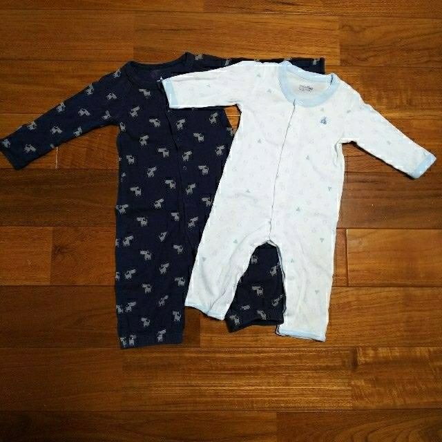 babyGAP(ベビーギャップ)のbabyGAP 長袖カバーオール 2枚セット キッズ/ベビー/マタニティのベビー服(~85cm)(カバーオール)の商品写真