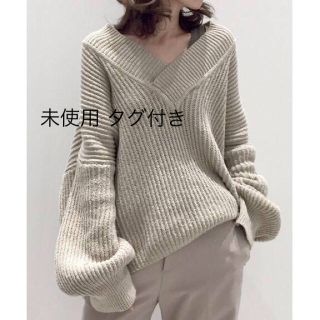 アパルトモンドゥーズィエムクラス(L'Appartement DEUXIEME CLASSE)のアパルトモン  Twins Florence Denim V/N Overs新品(ニット/セーター)