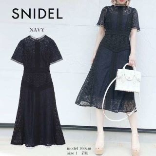 スナイデル(SNIDEL)のSnidel 新品 ミドルレースオケワンピース ＆Lily Brown ニット(ひざ丈ワンピース)