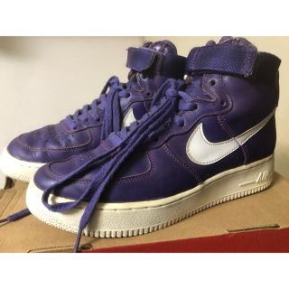 ナイキ(NIKE)の92 オリジナル NIKE AIR FORCE 1 HI 紫×白 US7.5(スニーカー)