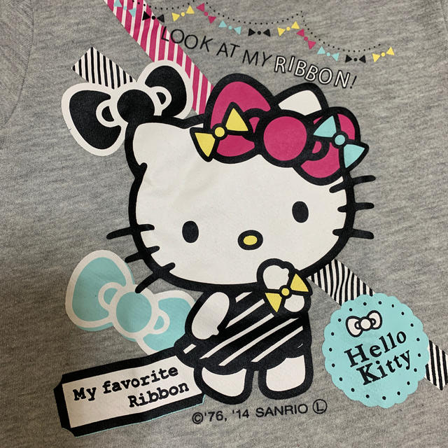 キティちゃんロンT キッズ/ベビー/マタニティのキッズ服女の子用(90cm~)(Tシャツ/カットソー)の商品写真