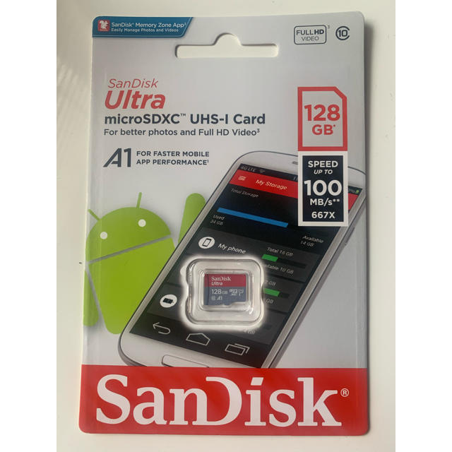 SanDisk(サンディスク)のけんちゃん様専用　★新品未使用★サンディスク　microSDXC 128GB スマホ/家電/カメラのPC/タブレット(PC周辺機器)の商品写真