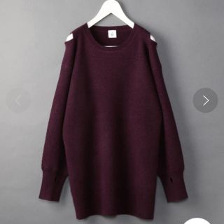 ビューティアンドユースユナイテッドアローズ(BEAUTY&YOUTH UNITED ARROWS)の6(ROKU) /ロクSHOULDER 2HOLE KNIT プラム(ニット/セーター)