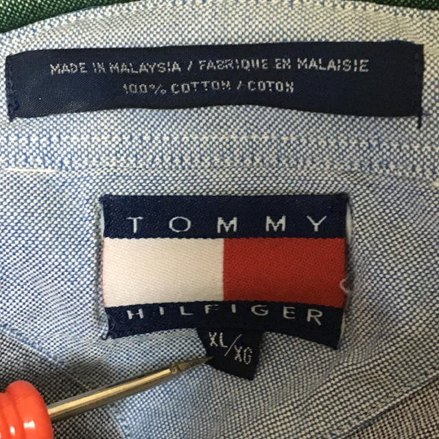 TOMMY HILFIGER(トミーヒルフィガー)の90s US古着 TOMMY HILFIGER ストライプシャツ メンズ メンズのトップス(シャツ)の商品写真