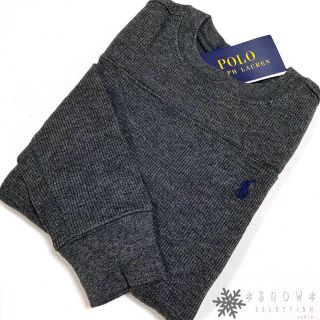 ポロラルフローレン(POLO RALPH LAUREN)のタイムセール☆新作 ラルフローレン 6/120 チャコールグレー ワッフルロンT(Tシャツ/カットソー)