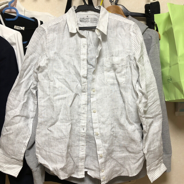 MUJI (無印良品)(ムジルシリョウヒン)の無印良品 ワイシャツ ボーダー  レディースのトップス(シャツ/ブラウス(長袖/七分))の商品写真