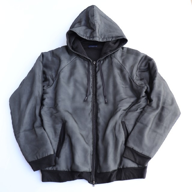LANVIN ランバン シルクレイヤード 中綿シルク パーカーブルゾン