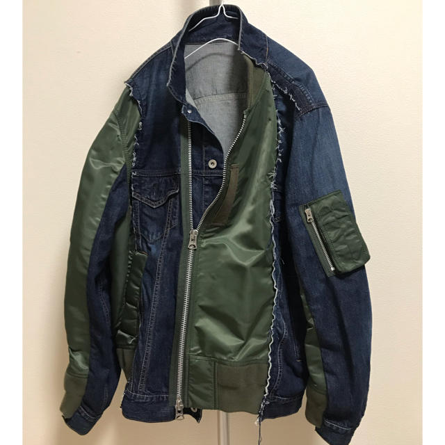 sacai(サカイ)のsacai デニムma-1 ライダース メンズのジャケット/アウター(Gジャン/デニムジャケット)の商品写真