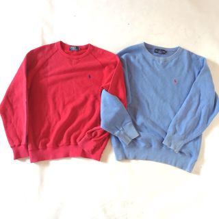 ポロラルフローレン(POLO RALPH LAUREN)のPOLO 仲良スウェット●↑●赤×水色(スウェット)