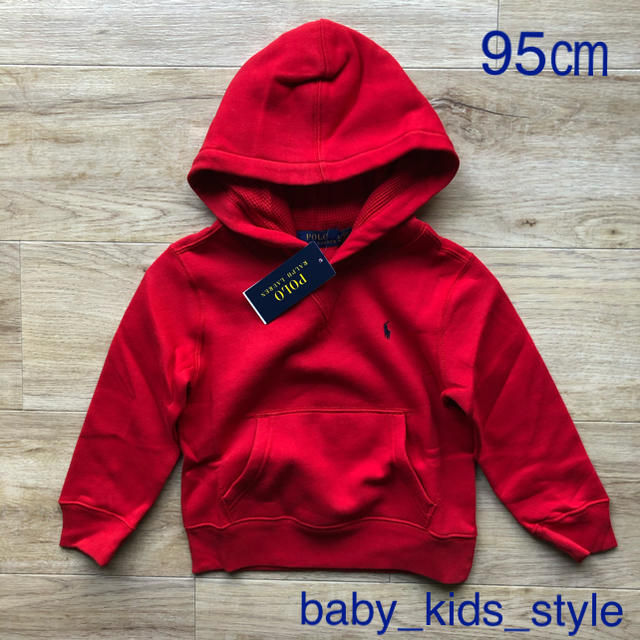 Ralph Lauren(ラルフローレン)の裏起毛　パーカー　赤 95 キッズ/ベビー/マタニティのキッズ服男の子用(90cm~)(その他)の商品写真