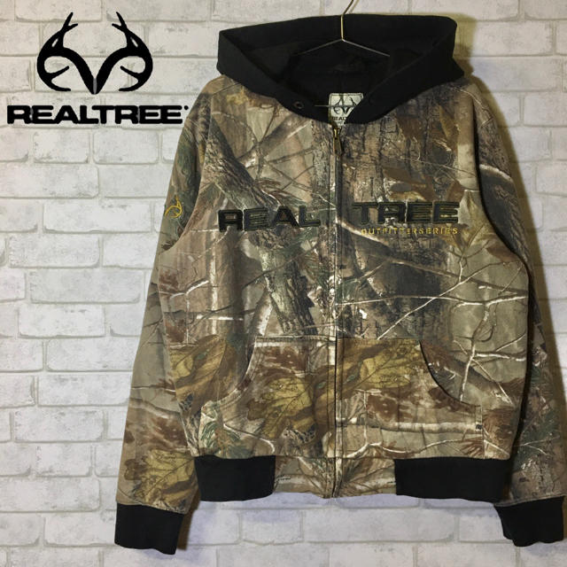 【REALTREE】リアルツリー ジップアップ パーカー 迷彩 /L | フリマアプリ ラクマ