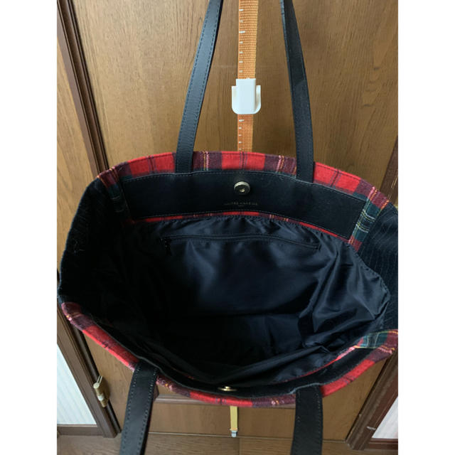UNITED ARROWS(ユナイテッドアローズ)のユナイテッドアローズ チェックトートバッグ 赤 レディースのバッグ(トートバッグ)の商品写真