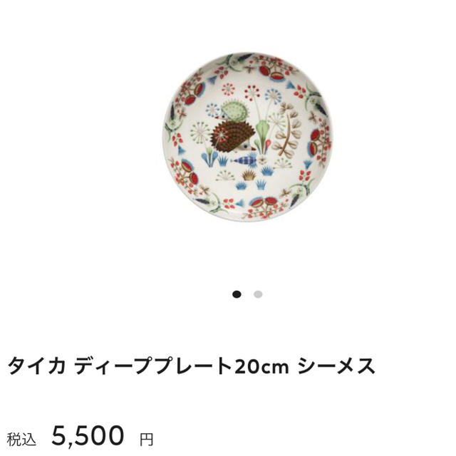 iittala(イッタラ)のiittala タイカ シーメス  ディーププレート 1枚 中古 インテリア/住まい/日用品のキッチン/食器(食器)の商品写真