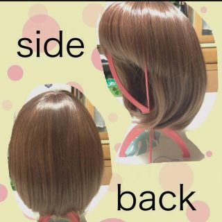 明るめ茶色♡プリンボブフルウィッグ(ショートカール)