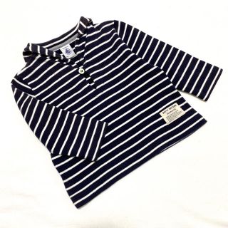 プチバトー(PETIT BATEAU)の【プチバトー】ボーダー 長袖 セーラー カットソー ロンT トレーナー 18m(シャツ/カットソー)