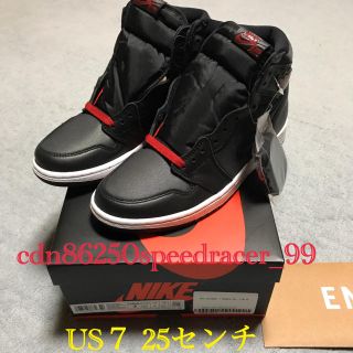 ナイキ(NIKE)の25CM AJ1 HIGH Black/GYMRED NIKE (スニーカー)