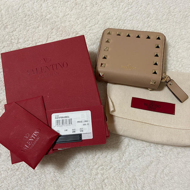 ヴァレンティノ スタッズ財布 ミニ財布 ミニウォレット コンパクト