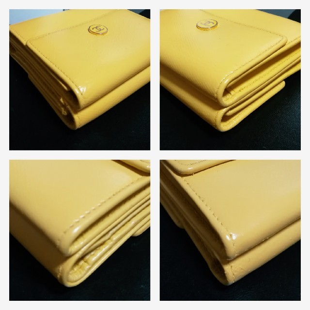 CHANEL(シャネル)の専用ページ♡９万円（参考価格）⭐シャネルダブルホック⭐イエロー☆折り財布 レディースのファッション小物(財布)の商品写真