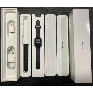 アップルウォッチ(Apple Watch)のApple Watch Series 3 42mm スペースグレイ アルミニウム(腕時計(デジタル))