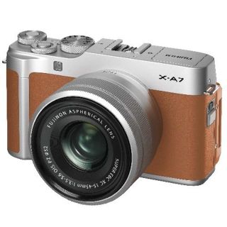 フジフイルム(富士フイルム)の新品 FUJIFILM X-A7 レンズキット キャメル(ミラーレス一眼)