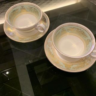 ウェッジウッド(WEDGWOOD)のウエッジウッド　コロンビアセイジグリーン2客(グラス/カップ)