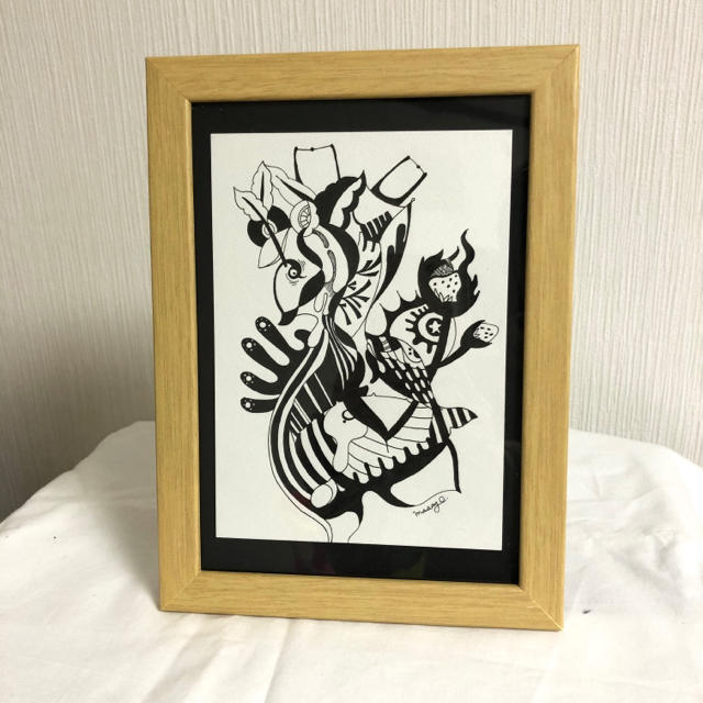 求愛ダンス（ペン画） エンタメ/ホビーの美術品/アンティーク(絵画/タペストリー)の商品写真