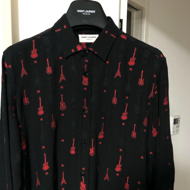 saint laurent ギター シャツ 39ハーフ 美品 正規品 吉井和哉着