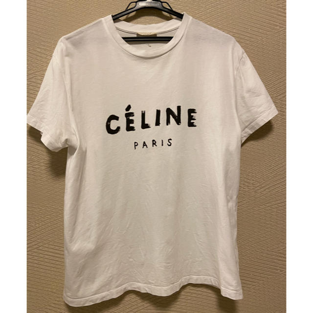 セリーヌ CELINE ロゴ Tシャツ 半袖 Mサイズ ホワイト