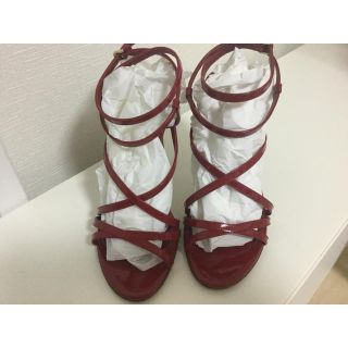 セルジオロッシ(Sergio Rossi)のsergio rossi red 36 11cm made in italy(サンダル)