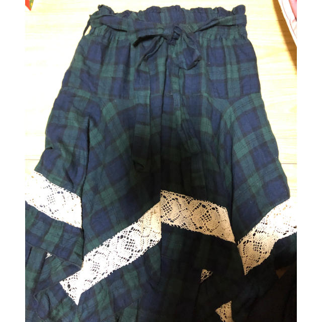 フレアスカート　チェック柄　森ガール レディースのスカート(ロングスカート)の商品写真