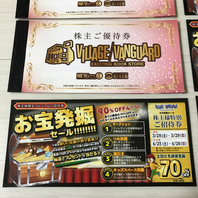 ヴィレッジバンガード 株主優待券 24000円分 ヴィレッジバンガード 株主優待券 24000円分