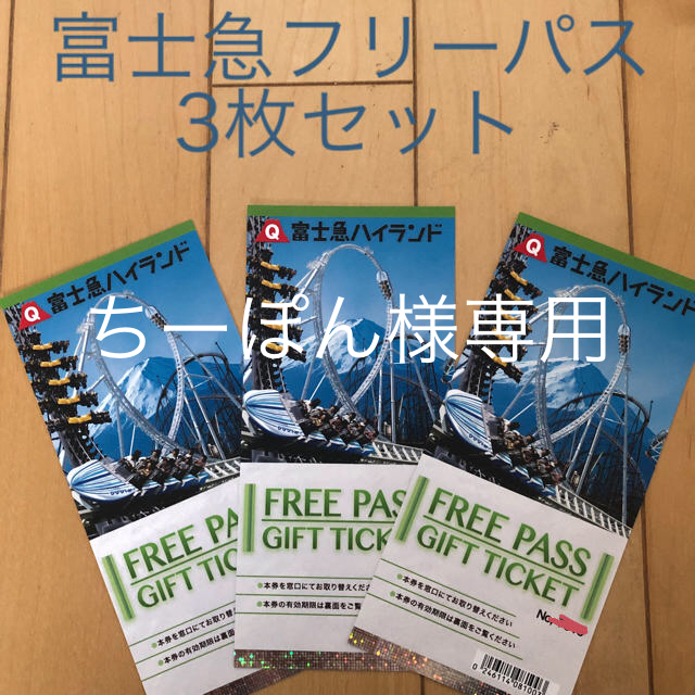 富士急ハイランド フリーパス引換券 【オンラインショップ】 6944円