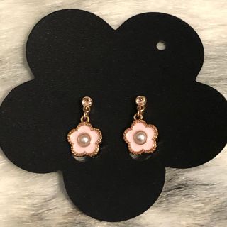 マリークワント(MARY QUANT)の【MARY QUANT】イヤリング/ピンクゴールド/花フラワー/パール(イヤリング)