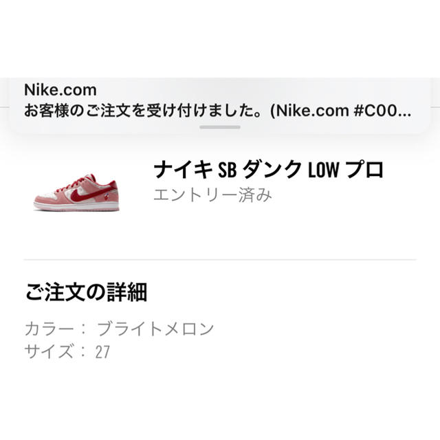 NIKE(ナイキ)のSTRANGELOVE NIKE SB DUNK LOW SOFT PINK メンズの靴/シューズ(スニーカー)の商品写真