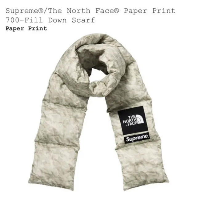 Supreme North Face Paper Print Scarf