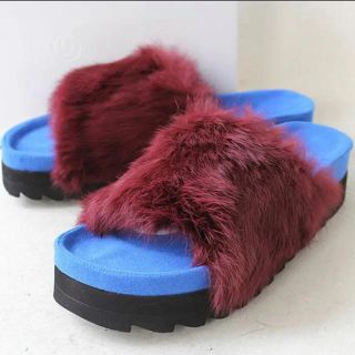 UNDERCOVER ファー サンダル リボンレースアップ msaeducation.id