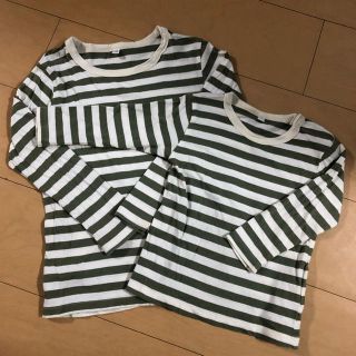 ムジルシリョウヒン(MUJI (無印良品))の無印良品　ボーダーロンT 90 120(Tシャツ/カットソー)