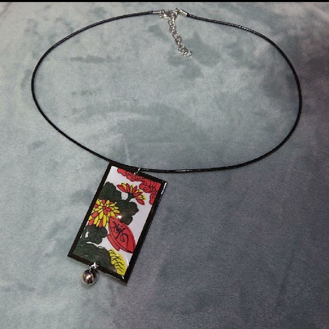 花札ネックレス  花札チョーカー  和モチーフ ハンドメイドのアクセサリー(ネックレス)の商品写真