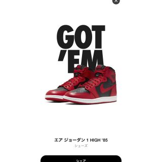 ナイキ(NIKE)のNIKE AIR JORDAN1 retro hight og 85(スニーカー)