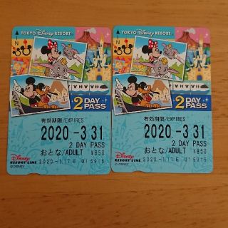 ディズニー(Disney)のディズニーリゾートライン２dayパス(遊園地/テーマパーク)