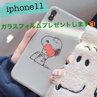 iphone11 iphone スマホ　ケース　スヌーピー(iPhoneケース)